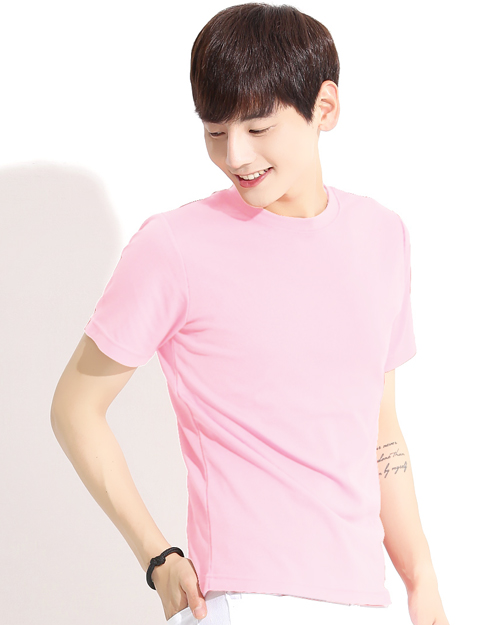 T恤 純棉 短袖 圓領 中性版 粉紅 TC25B-A01-211