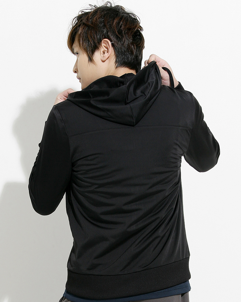 抗UV連帽外套 中性 黑 CTUVB-A-05