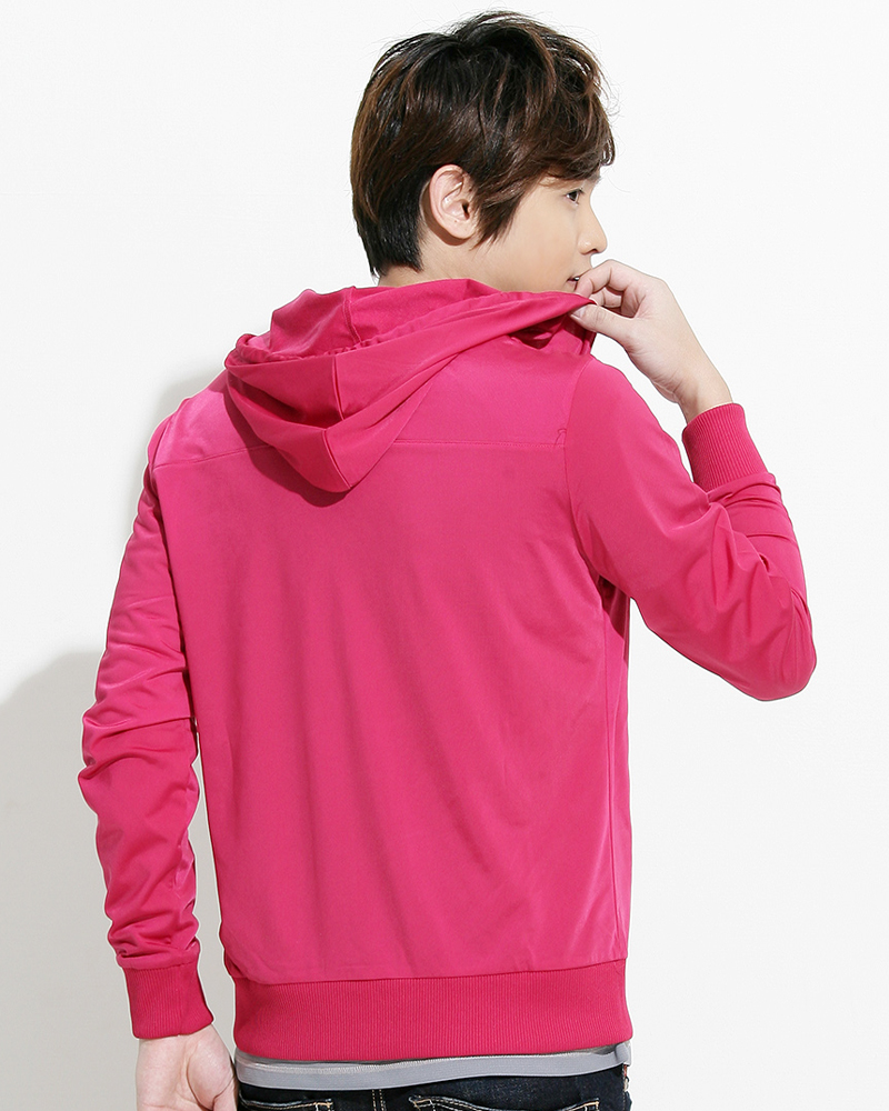 抗UV連帽外套 中性 玫紅 CTUVB-A-11