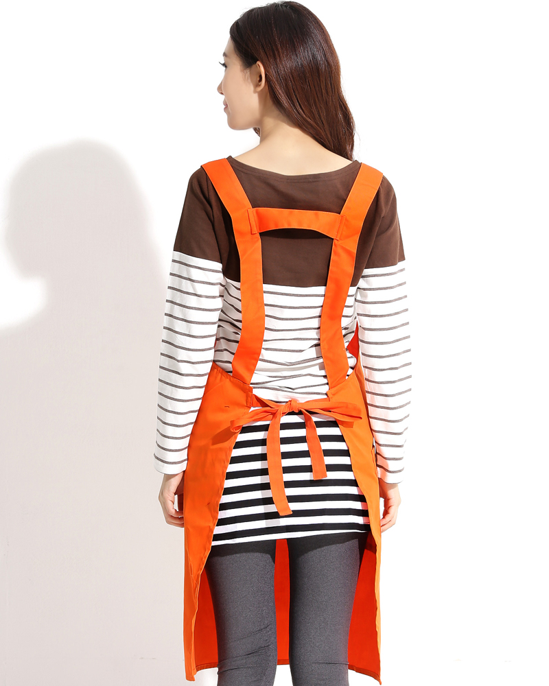 日式圍裙 防潑水圍裙 桔色 APWA-A-20