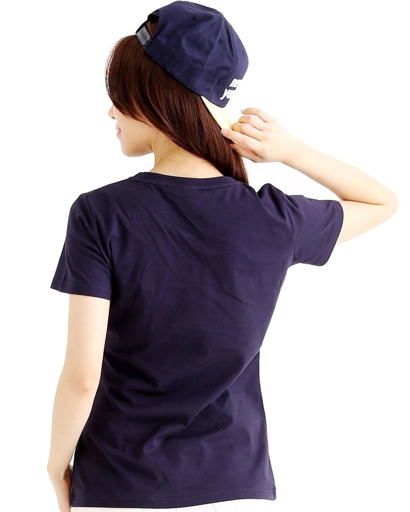 T恤 純棉 短袖 圓領 腰身版 丈青 TC25G-A01-216