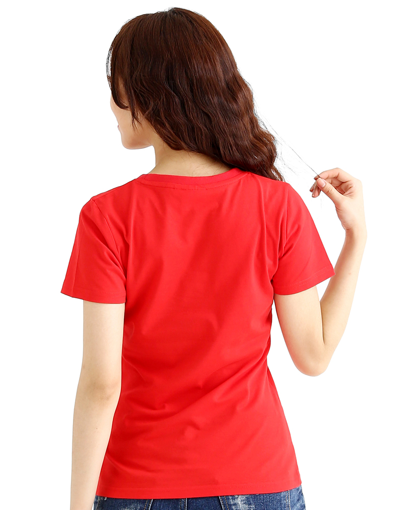 T恤 純棉 短袖 圓領 腰身版 大紅 TC25G-A01-217