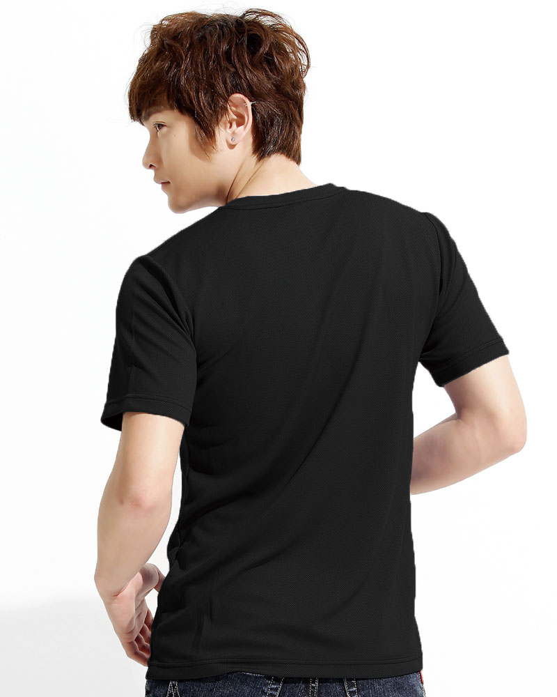 T恤 V領短袖 中性 黑出芽白 TCOB-BA01-05