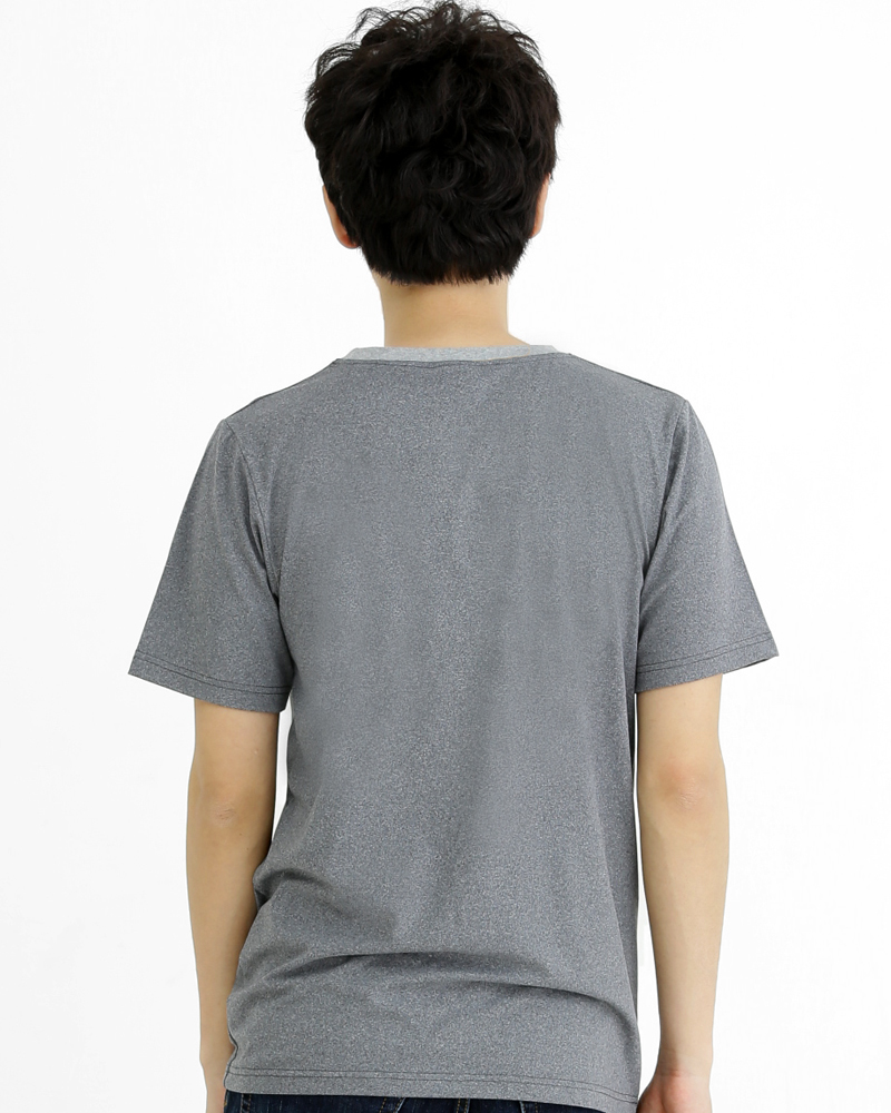 T恤 訂製款 圓領 假二件 餐飲店 深灰 中性 TCANB-A01-00027