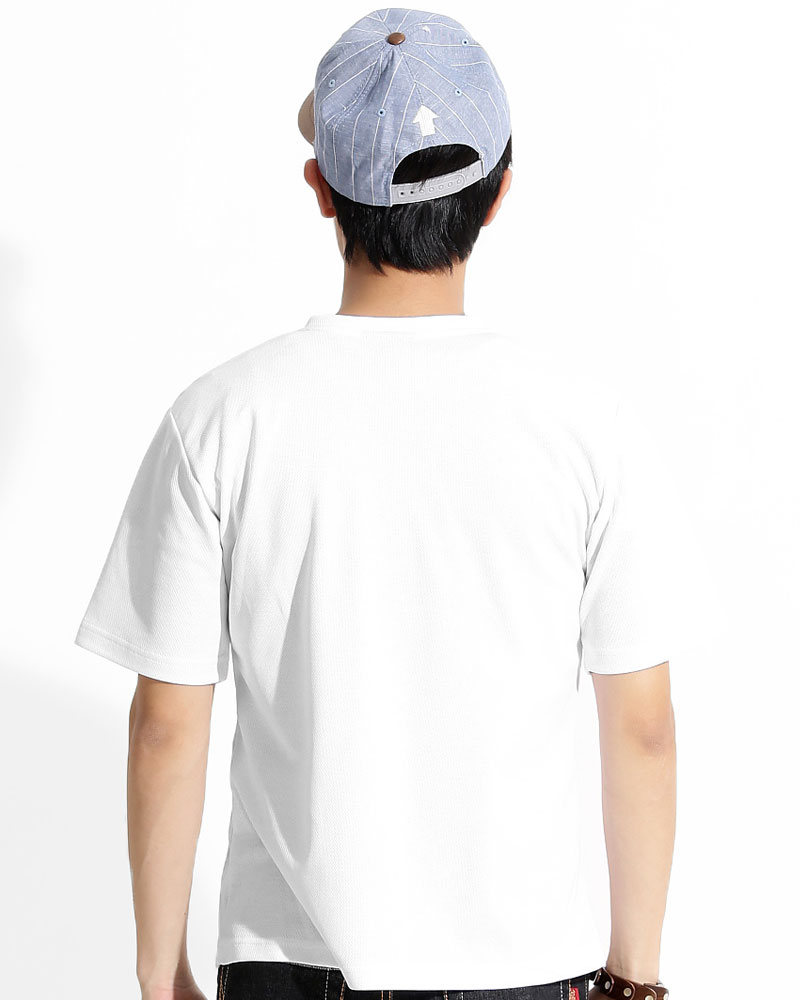 T恤 訂製款 有口袋 v領 白色 中性 TCANB-B01-00043