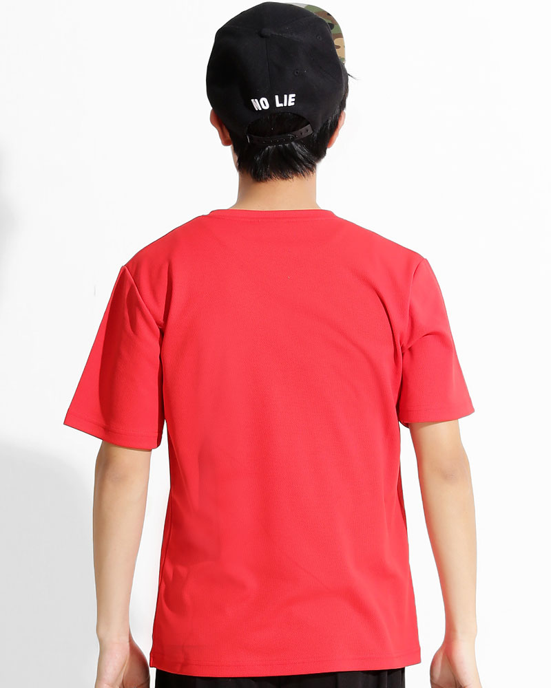 T恤 訂製款 v領 素色 紅色 中性 TCANB-B01-00046