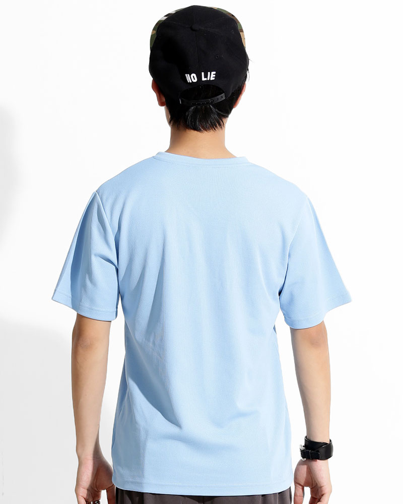 T恤 訂製款 v領 素色 水藍 中性 TCANB-B01-00048