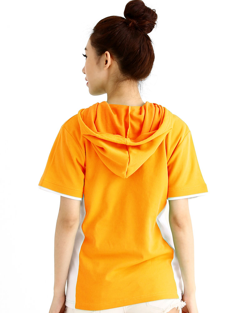 帽T 訂製款 大學風 桔白 中性 TCANB-C01-00005