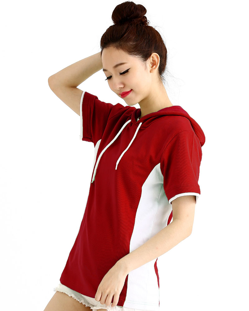 帽T 訂製款 大學風 酒紅白 中性 TCANB-C01-00006