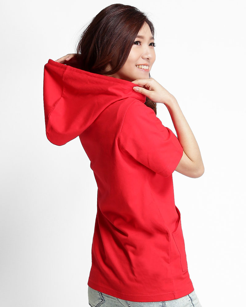 帽T 訂款製 有口袋 休閒風 紅 中性 TCANB-C01-00051