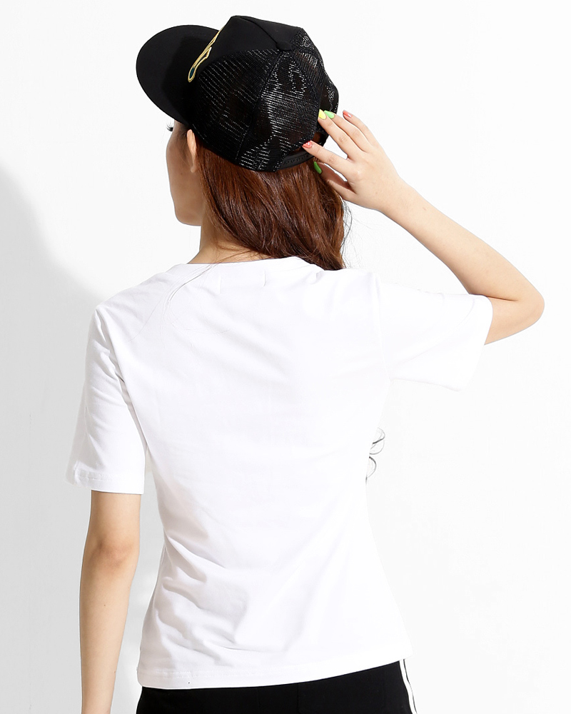 T恤 訂製款 素面 開襟 白 腰身 TCANG-S01-00075