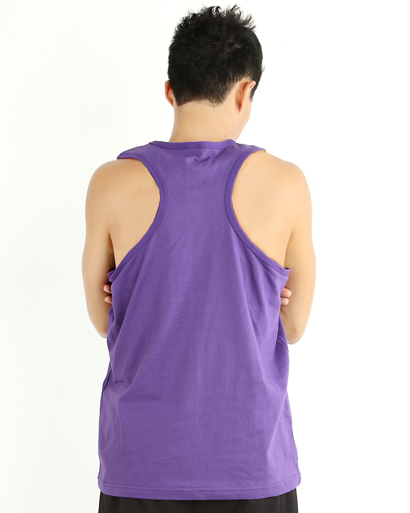 背心 訂製款 素面 挖背 紫 中性 TCANB-A00-00182