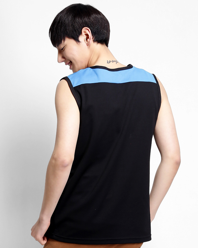 背心 訂製款 運動風 黑水藍白 中性 TCANB-A00-00190