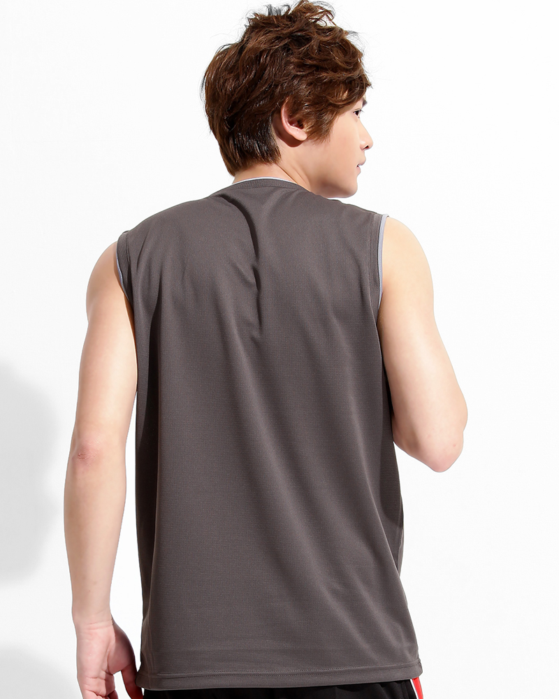 背心 訂製款 v領 運動風 深灰出芽白 中性 TCANB-B00-00193