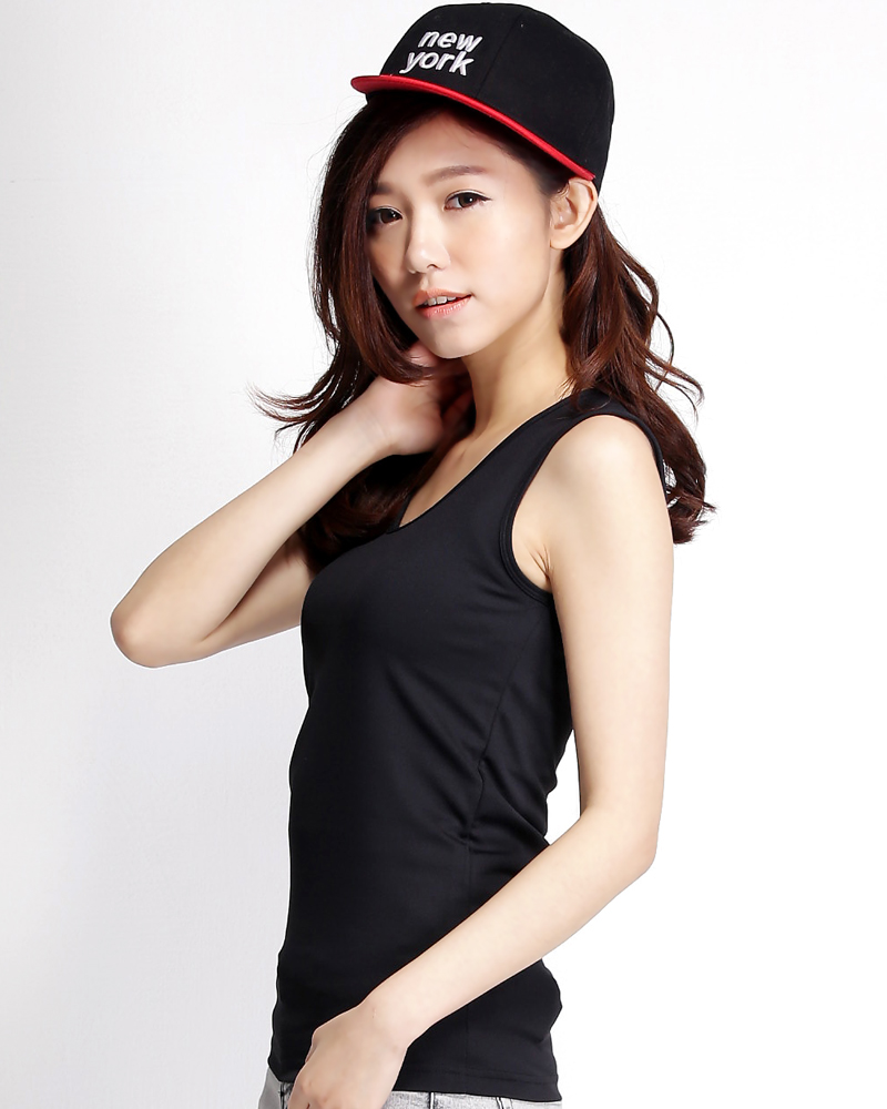 背心 訂製款 素面 黑 腰身 TCANG-A00-00195