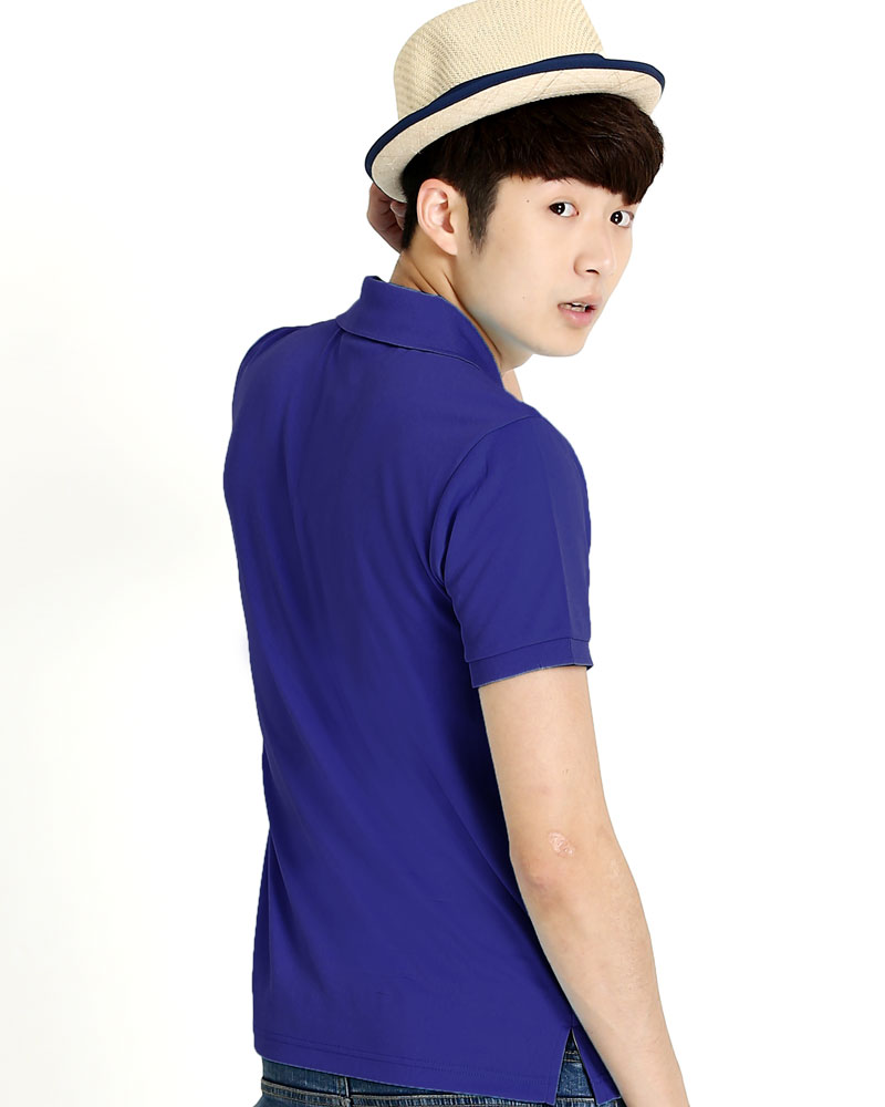 排汗POLO衫 短袖 吸引力快乾 中性 貼口袋 寶藍 PHQB-P01-53
