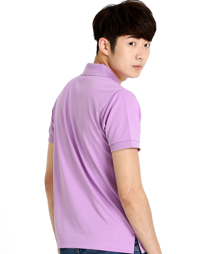排汗POLO衫 短袖 吸引力快乾 中性 貼口袋 粉紫 PHQB-P01-61