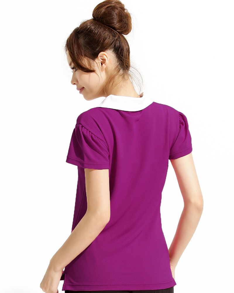 涼感POLO衫 短袖 腰身 公主袖 紫紅 PCOG-PA01-60