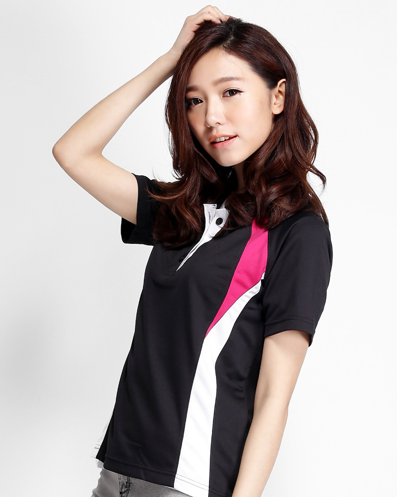 POLO衫 訂製款 腰身 黑/桃紅/白 PCANG-P01-00304