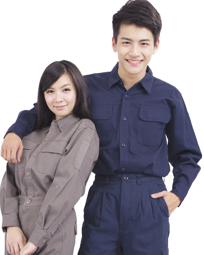 純棉加厚水洗工作衫