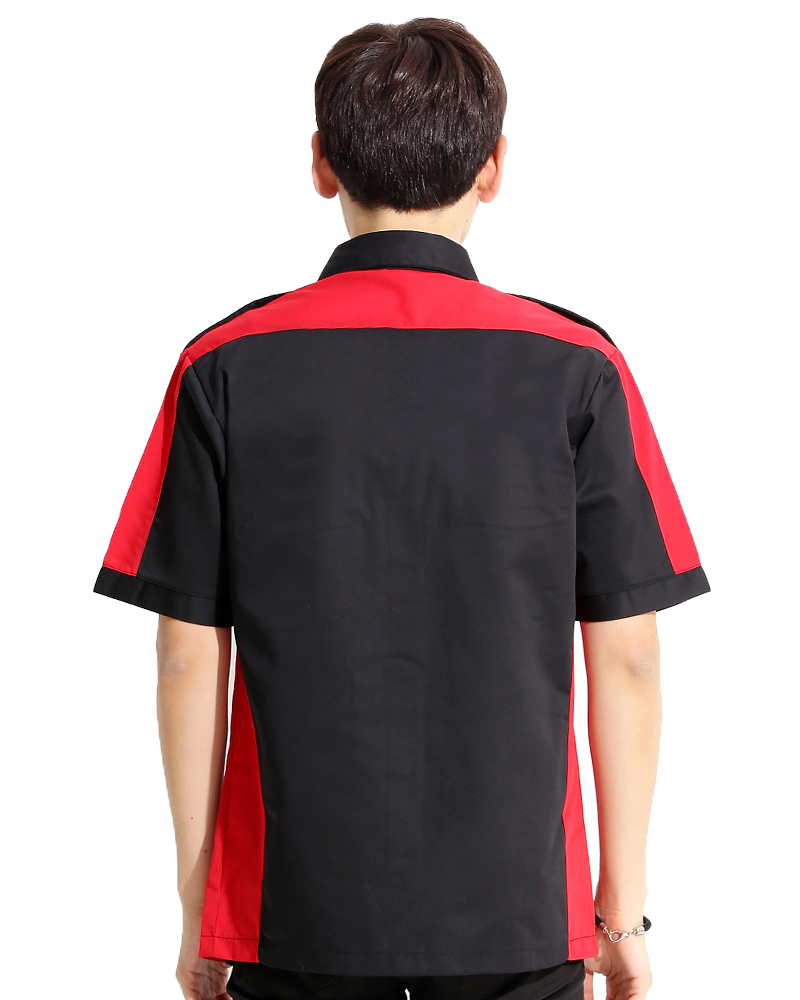 經理服 短袖 訂製款 黑/紅MAG-A06