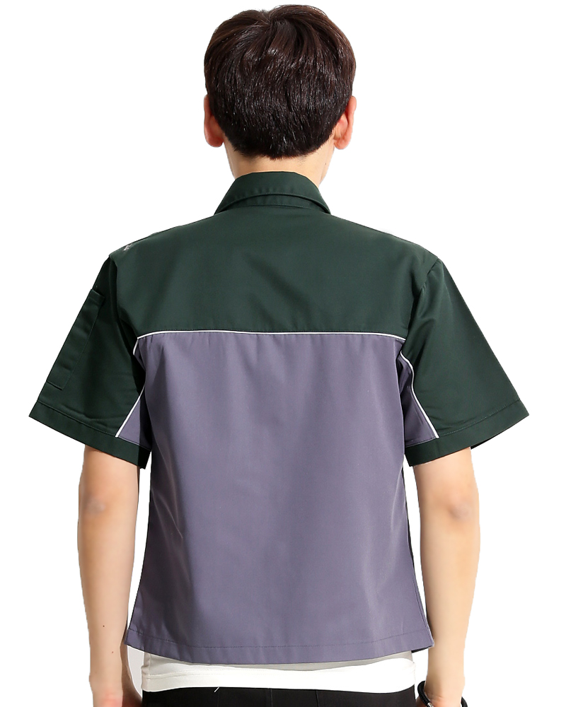 經理服 短袖 訂製款 墨綠/灰MAG-A09