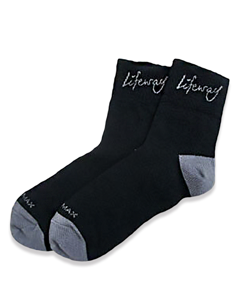 運動排汗襪/黑灰/M