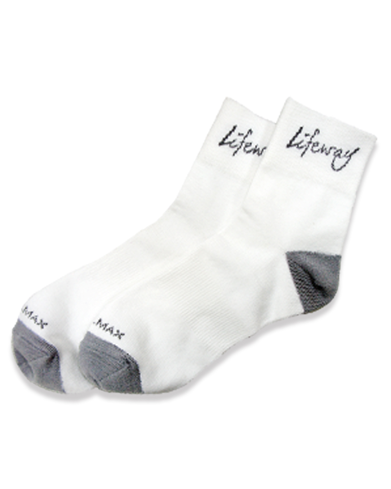 運動排汗襪/白灰/M