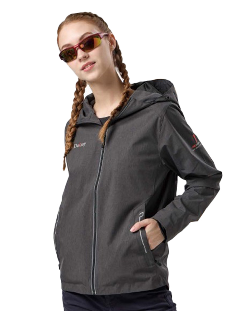 連帽防水透氣外套-黑