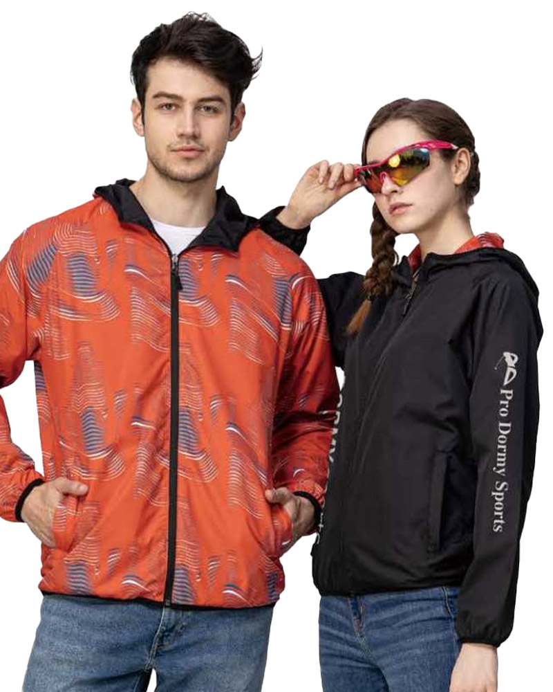 連帽雙面穿外套-黑配