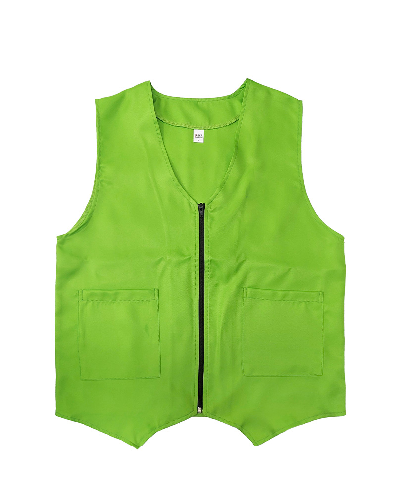 服務背心-尖擺拉鍊-