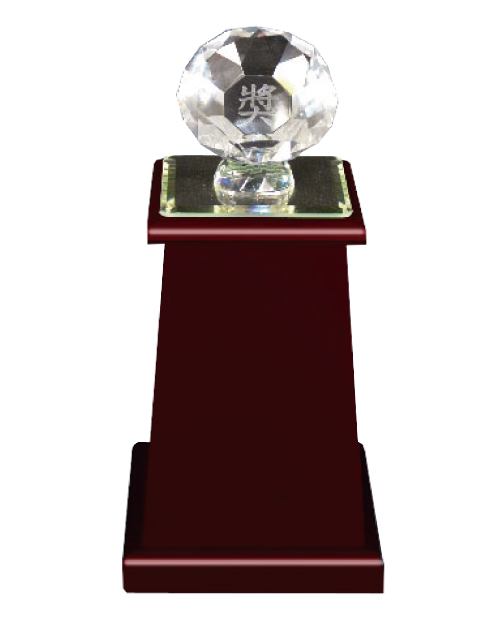紀念獎座-水晶木獎座