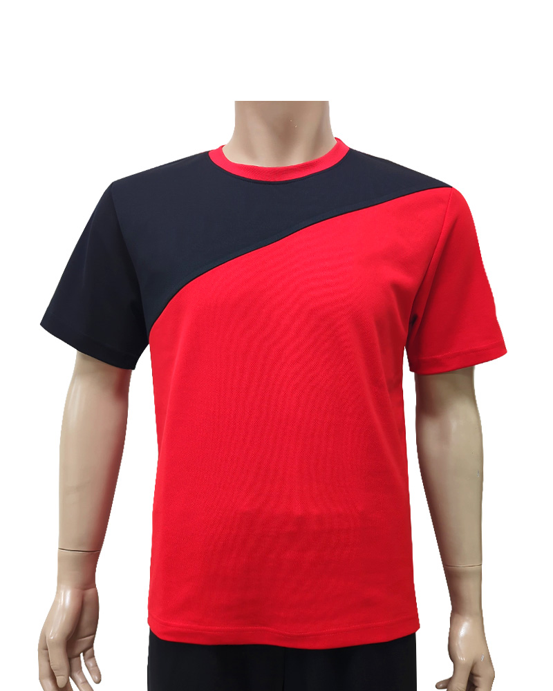 客製圓領T恤-斜袖剪