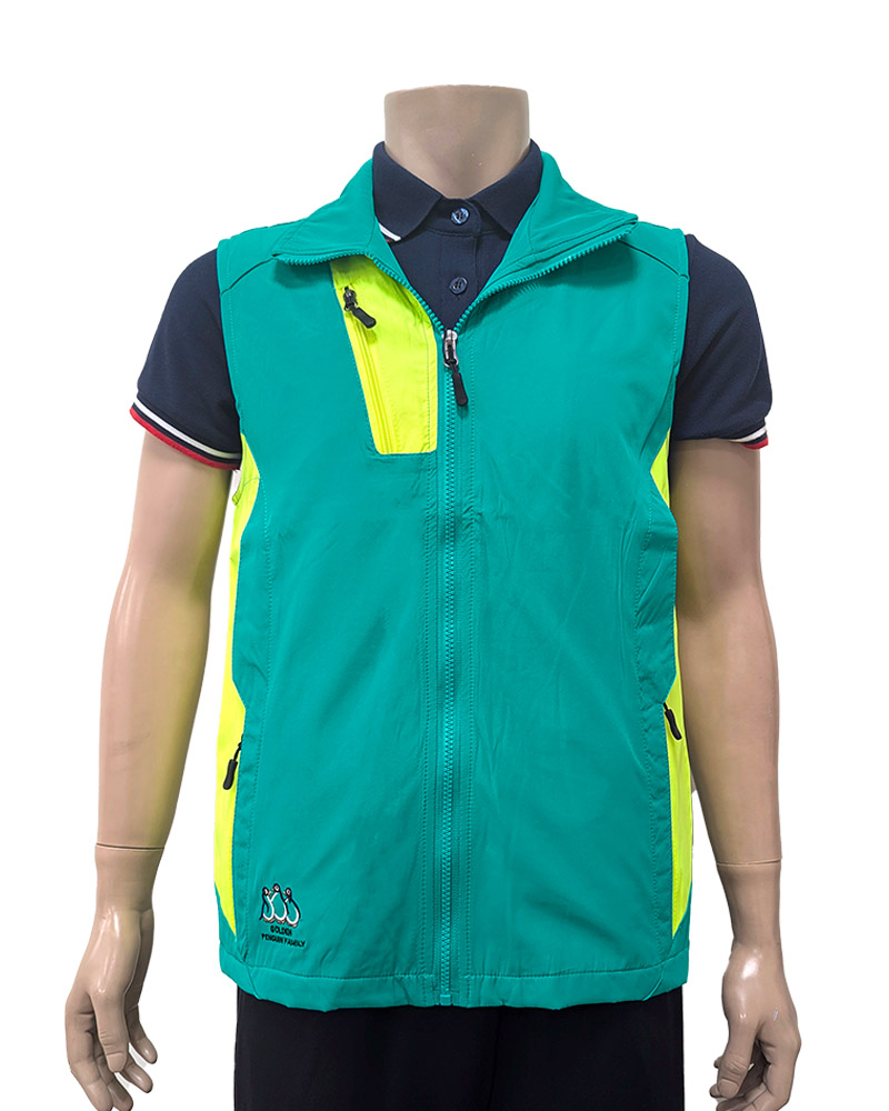 休閒網裡背心-湖水綠