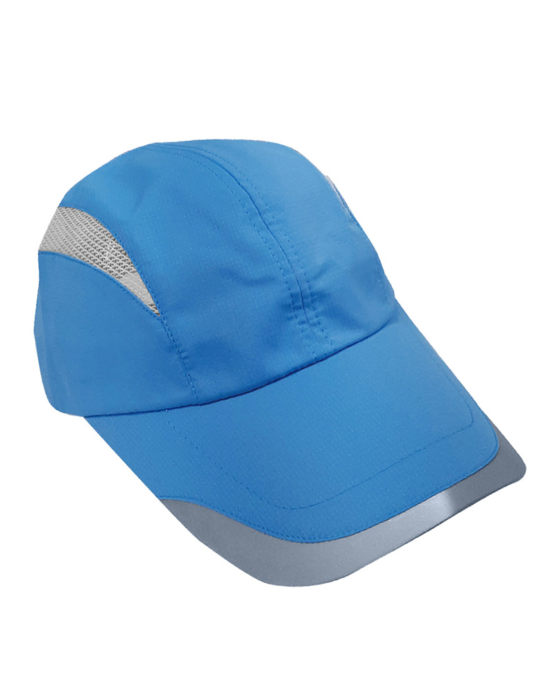 格中點反光路跑帽-水