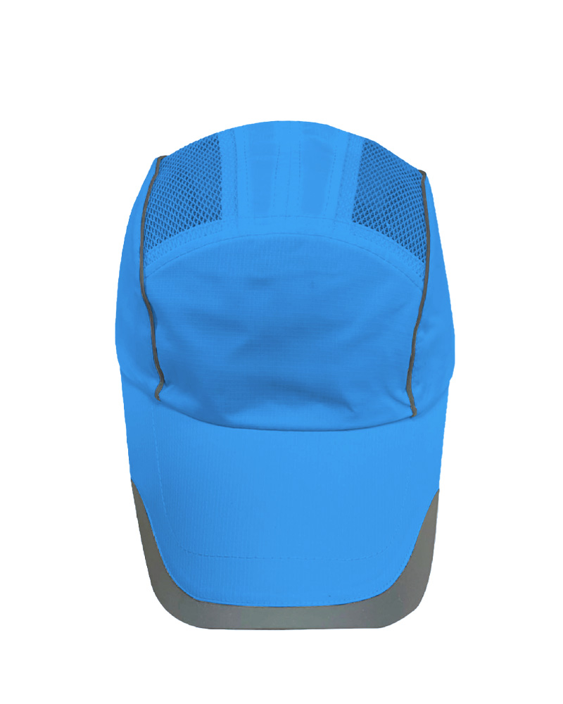 格中點美津濃帽-水藍