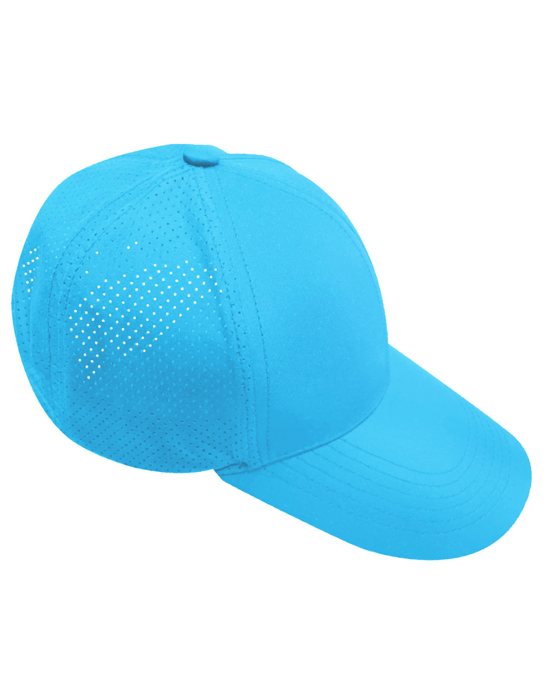 春亞紡六片打孔帽-水