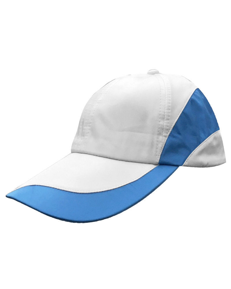 月亮眉格中點帽-白配