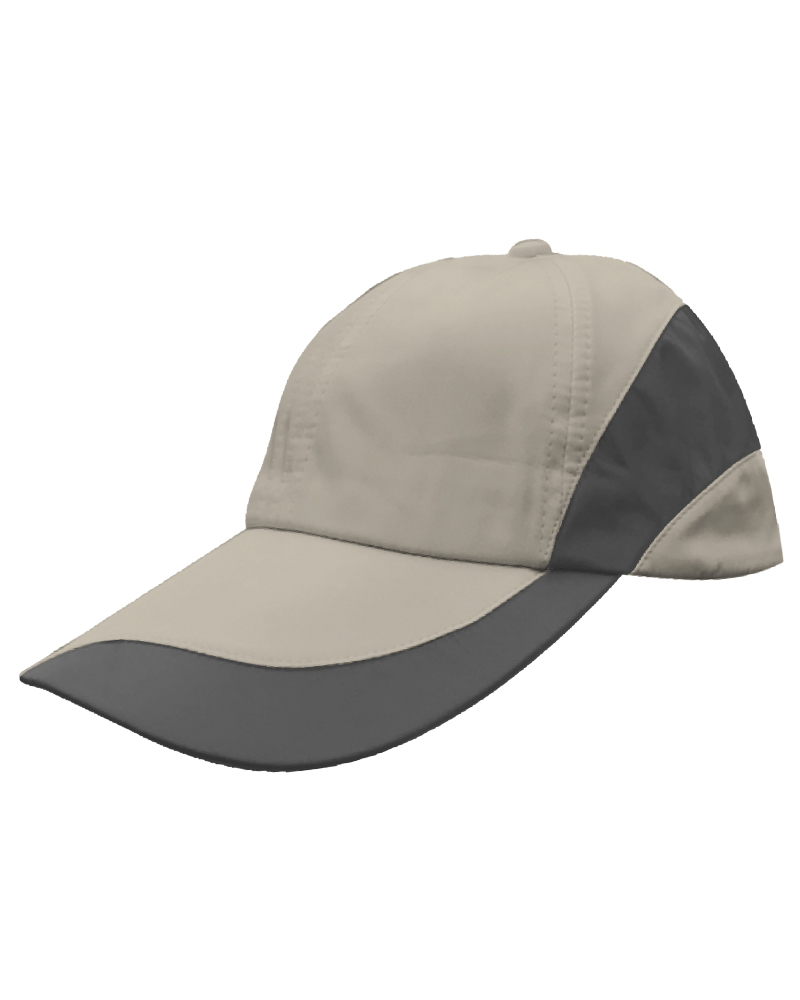 月亮眉格中點帽-卡其