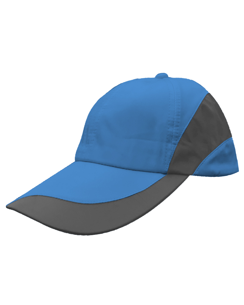 月亮眉格中點帽-水藍