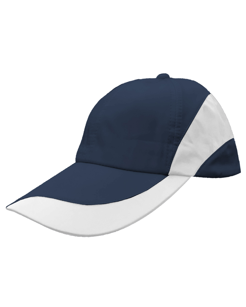 月亮眉格中點帽-深藍