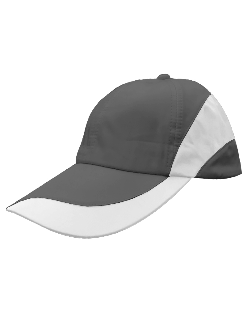 月亮眉格中點帽-灰配