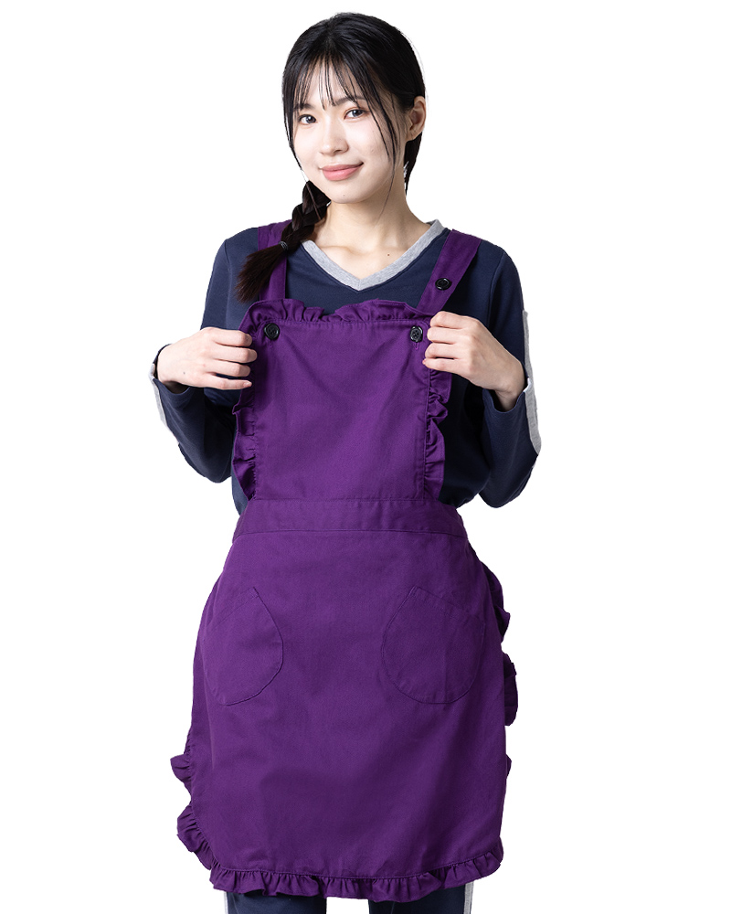 荷葉邊圍裙/交叉式圍