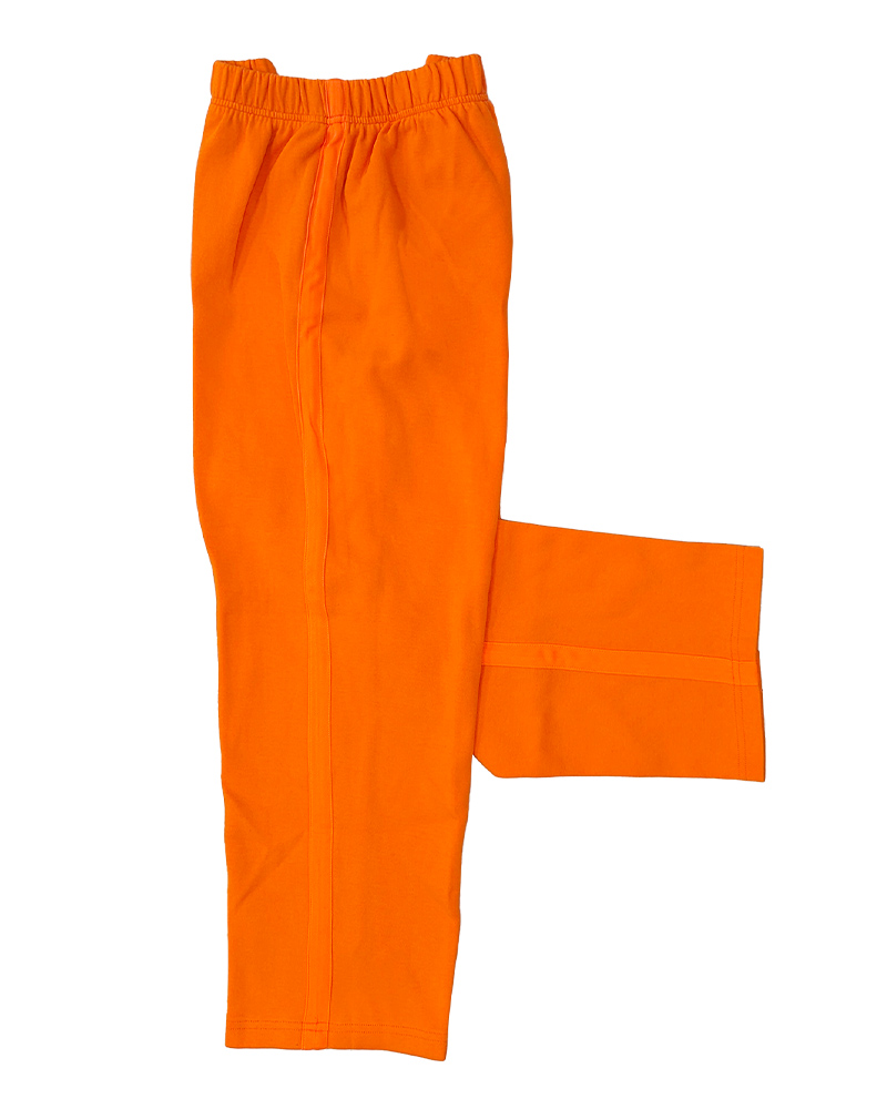 健檢褲 貼條 橘色 