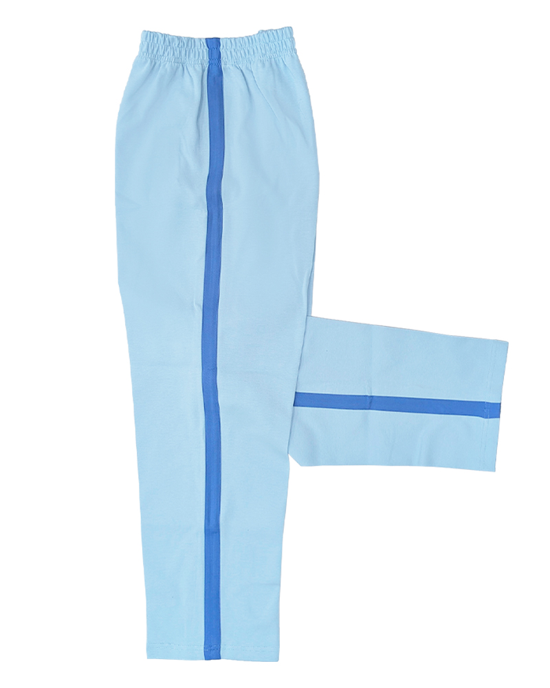 健檢褲 貼條 藍色 