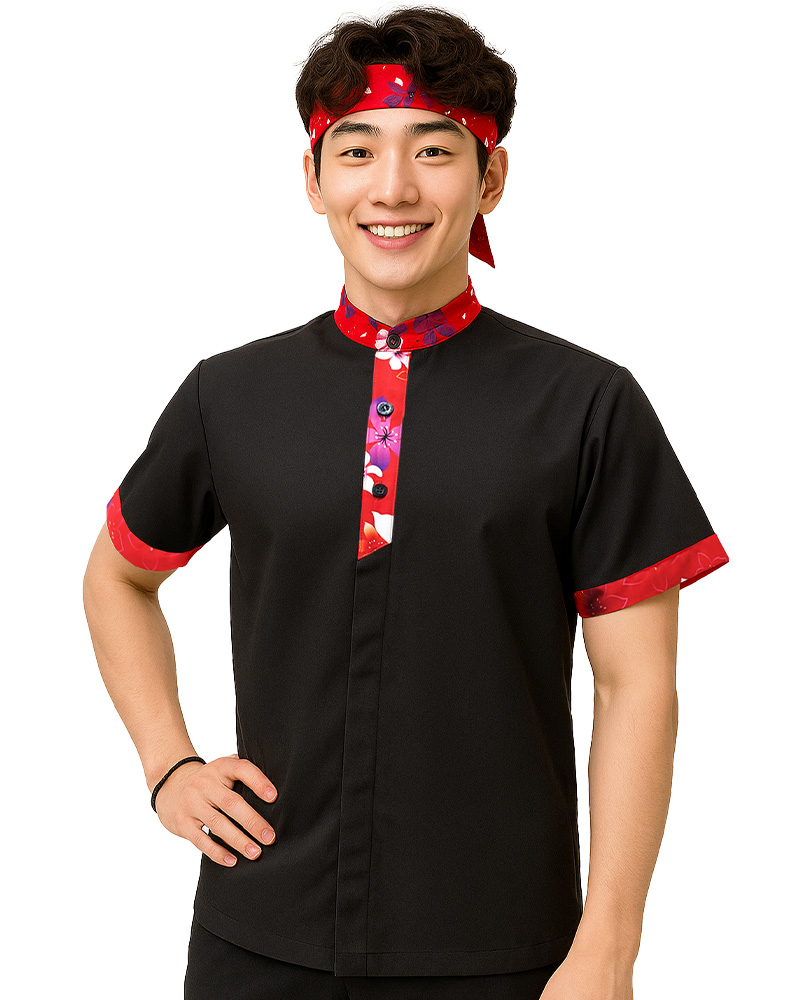 港式餐飲服 短袖 黑