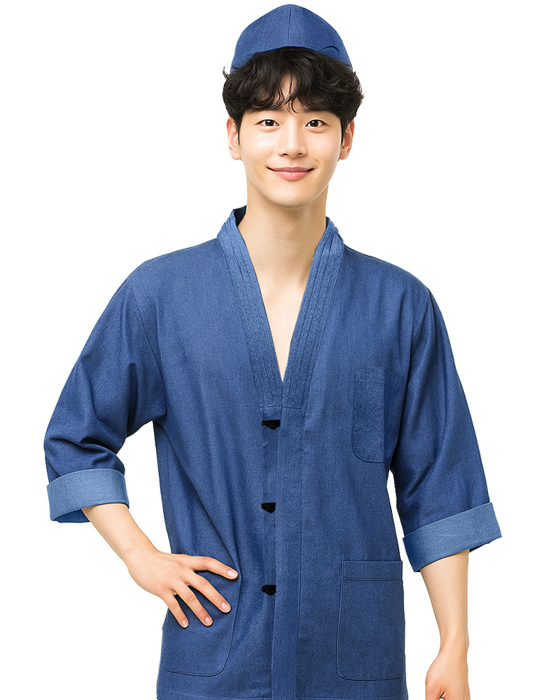 日式餐飲服 牛仔藍 