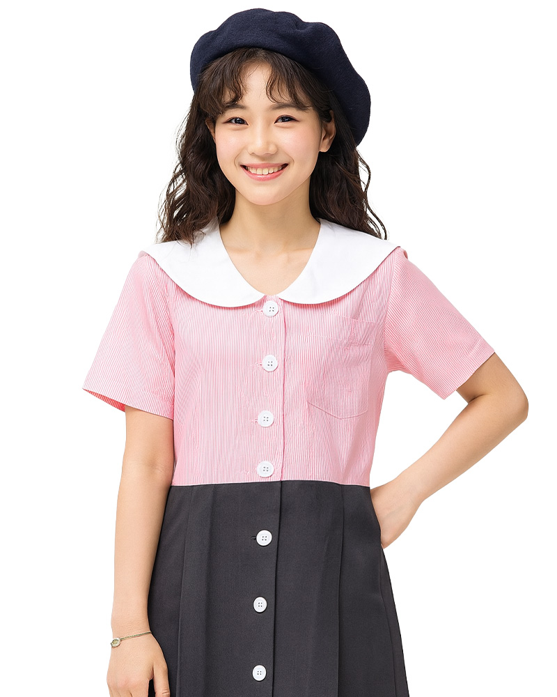 校服制服連身裙 粉紅