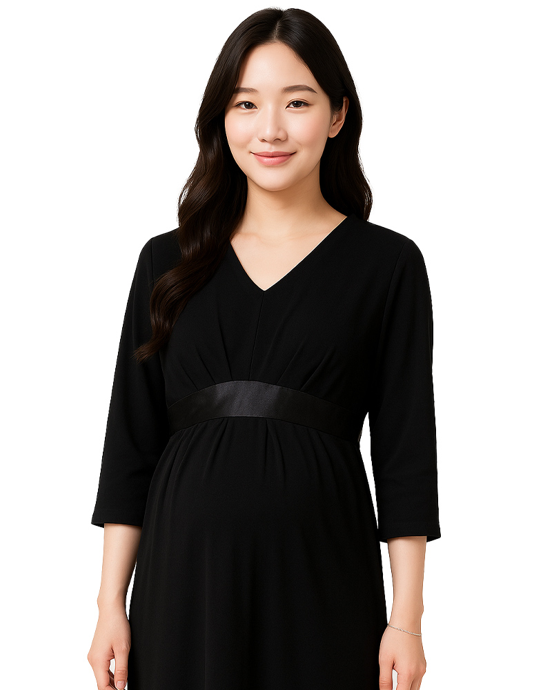 V領 七分袖 孕婦裝