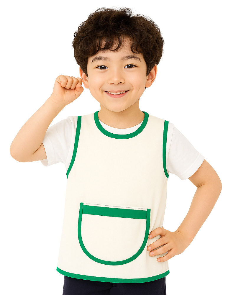 兒園圍兜 無袖平擺 